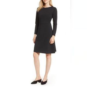 J. Crew Knit Fit & Flare Dress In Black